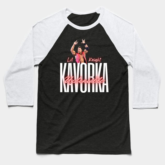 LA Knight - Undeniable Kavorka Baseball T-Shirt by AwkwardTurtle